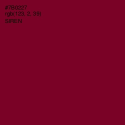 #7B0227 - Siren Color Image