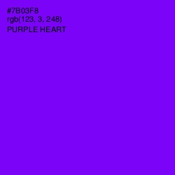 #7B03F8 - Purple Heart Color Image