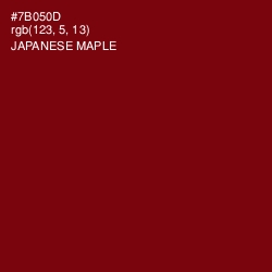 #7B050D - Japanese Maple Color Image