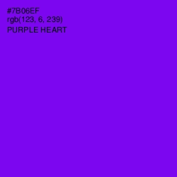 #7B06EF - Purple Heart Color Image