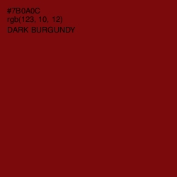 #7B0A0C - Dark Burgundy Color Image