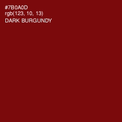 #7B0A0D - Dark Burgundy Color Image