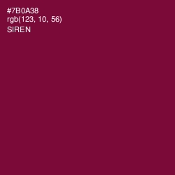 #7B0A38 - Siren Color Image
