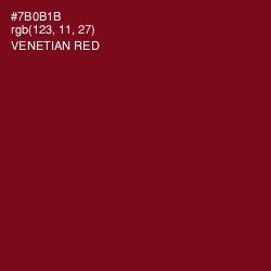 #7B0B1B - Venetian Red Color Image