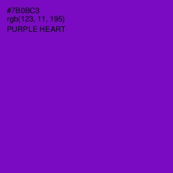 #7B0BC3 - Purple Heart Color Image