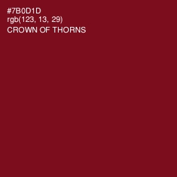 #7B0D1D - Crown of Thorns Color Image