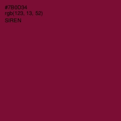 #7B0D34 - Siren Color Image