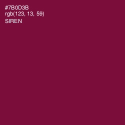 #7B0D3B - Siren Color Image