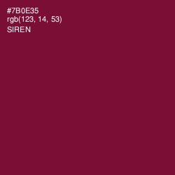 #7B0E35 - Siren Color Image