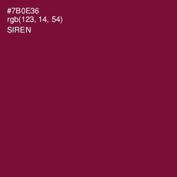 #7B0E36 - Siren Color Image