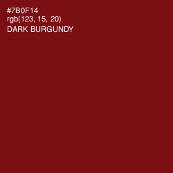 #7B0F14 - Dark Burgundy Color Image