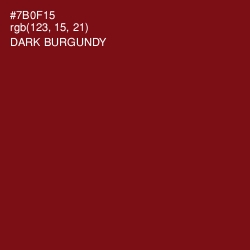 #7B0F15 - Dark Burgundy Color Image