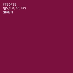 #7B0F3E - Siren Color Image