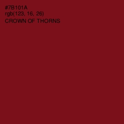 #7B101A - Crown of Thorns Color Image