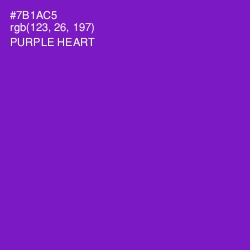 #7B1AC5 - Purple Heart Color Image