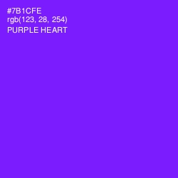 #7B1CFE - Purple Heart Color Image