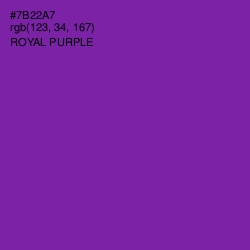 #7B22A7 - Royal Purple Color Image