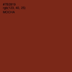 #7B2819 - Mocha Color Image