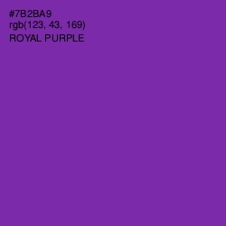 #7B2BA9 - Royal Purple Color Image