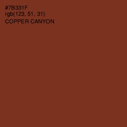 #7B331F - Copper Canyon Color Image