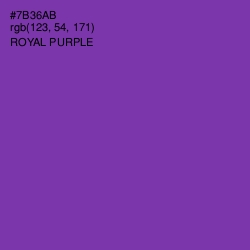 #7B36AB - Royal Purple Color Image