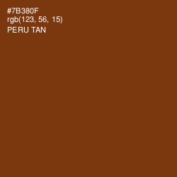 #7B380F - Peru Tan Color Image