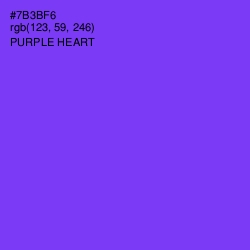 #7B3BF6 - Purple Heart Color Image