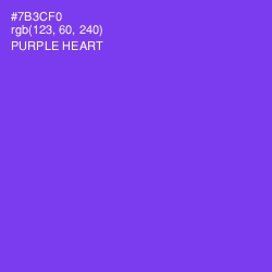 #7B3CF0 - Purple Heart Color Image