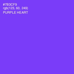#7B3CF9 - Purple Heart Color Image