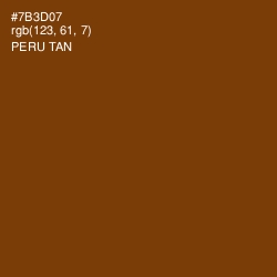 #7B3D07 - Peru Tan Color Image