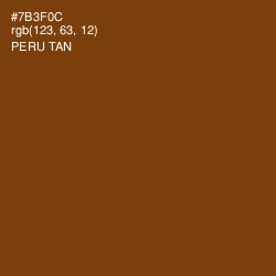 #7B3F0C - Peru Tan Color Image