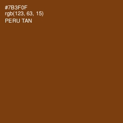 #7B3F0F - Peru Tan Color Image