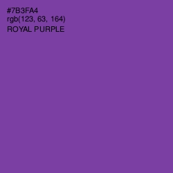 #7B3FA4 - Royal Purple Color Image