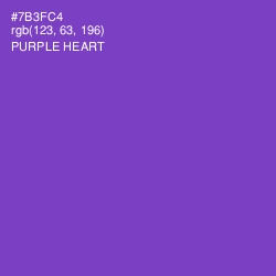 #7B3FC4 - Purple Heart Color Image