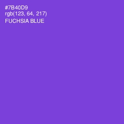 #7B40D9 - Fuchsia Blue Color Image