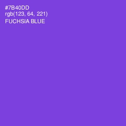 #7B40DD - Fuchsia Blue Color Image