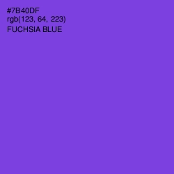 #7B40DF - Fuchsia Blue Color Image