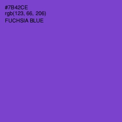 #7B42CE - Fuchsia Blue Color Image