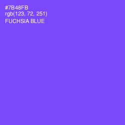 #7B48FB - Fuchsia Blue Color Image