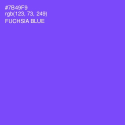 #7B49F9 - Fuchsia Blue Color Image