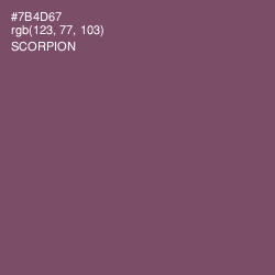 #7B4D67 - Scorpion Color Image