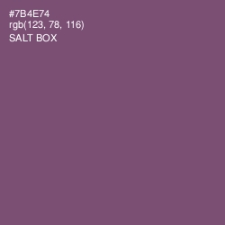 #7B4E74 - Salt Box Color Image