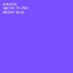 #7B4FFD - Moody Blue Color Image