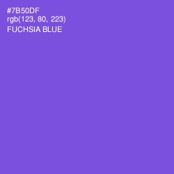#7B50DF - Fuchsia Blue Color Image
