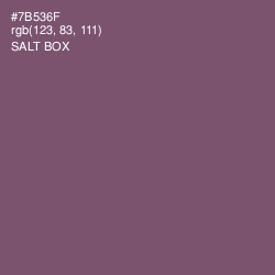 #7B536F - Salt Box Color Image