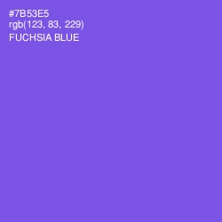 #7B53E5 - Fuchsia Blue Color Image