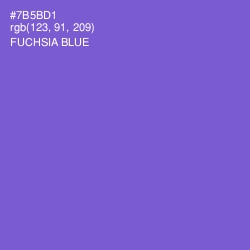 #7B5BD1 - Fuchsia Blue Color Image