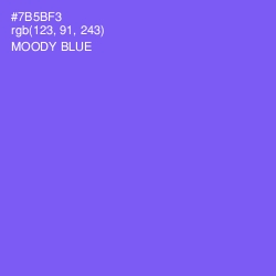 #7B5BF3 - Moody Blue Color Image