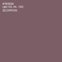 #7B5E66 - Scorpion Color Image