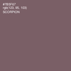 #7B5F67 - Scorpion Color Image
